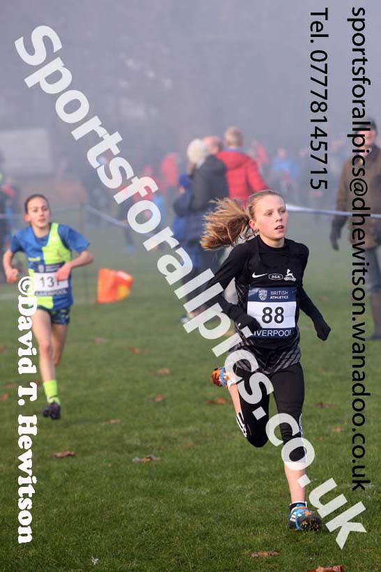 Girls under-13s, European Cross Country Trials, Sefton Park, Liverpool. Photo: David T. Hewitson/Sports for All Pics